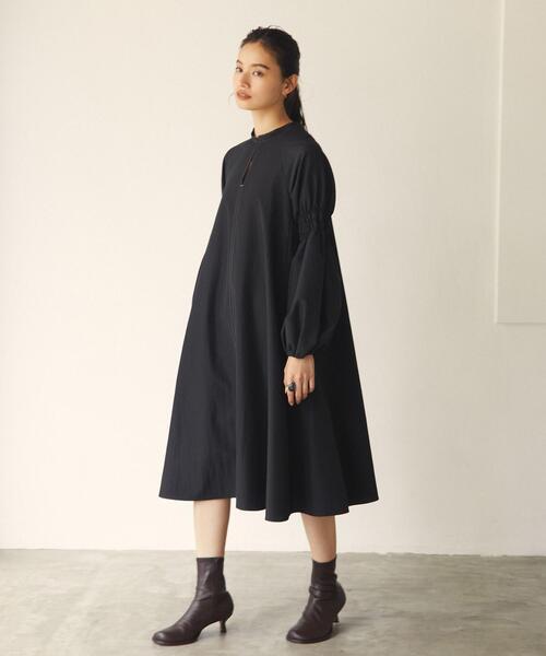 セール Emmel Refines エメル リファインズ Em ソデギャザー ステッチ ワンピース ワンピース Emmel Refines エメルリファインズ のファッション通販 Zozotown