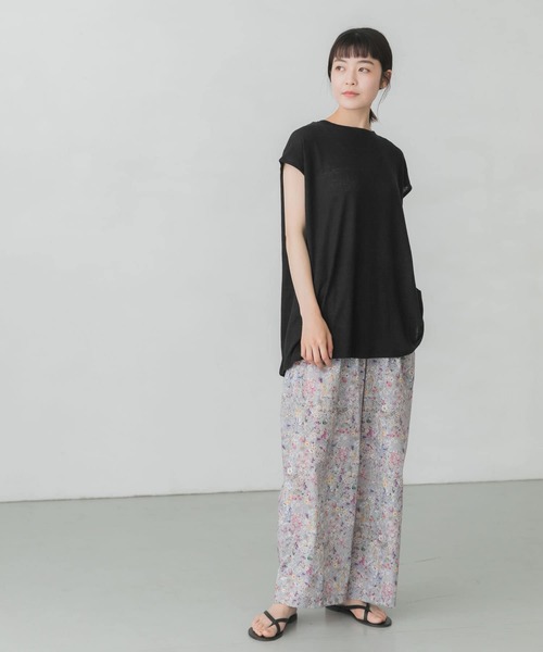 かぐれ　リネンフレンチAラインカットソー かぐれ（カグレ）の「リネンフレンチAラインカットソー（Tシャツ