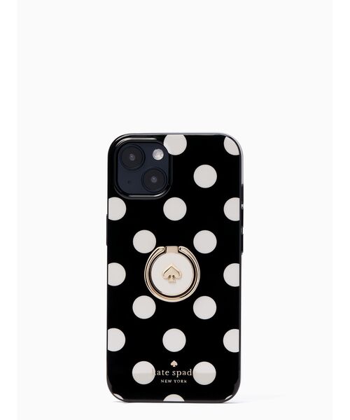 kate spade new york（ケイトスペード ニューヨーク）の「ドット ドット ドット プリント 13 ケース（スマホケース/カバー・レディース・ブラック・ONESIZE）」の4枚目の写真