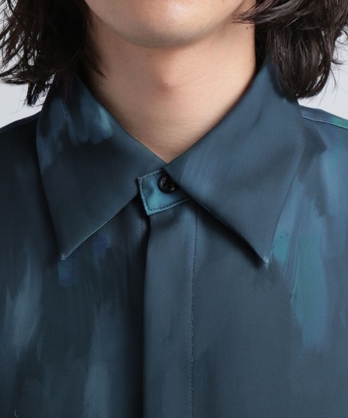 HARE（ハレ）の「【SETUP対応】ブラーアートトロミシャツ(HARE)（シャツ/ブラウス・メンズ・ブラック系その他/グレー系その他/グリーン系その他・SMALL/MEDIUM）」の9枚目の写真