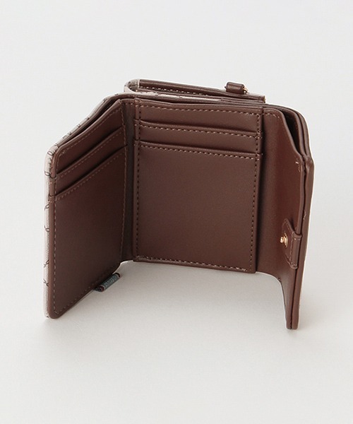 pom ponette junior(ポンポネットジュニア)の「モノグラム柄ミニ財布(財布・キッズ・ブラウン/ブルー・FREE)」の4枚目の写真