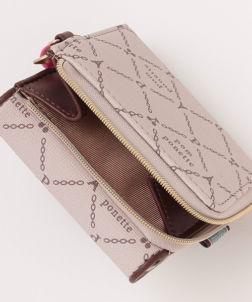 pom ponette junior(ポンポネットジュニア)の「モノグラム柄ミニ財布(財布・キッズ・ブラウン/ブルー・FREE)」の11枚目の写真