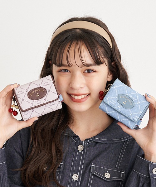pom ponette junior(ポンポネットジュニア)の「モノグラム柄ミニ財布(財布・キッズ・ブラウン/ブルー・FREE)」の18枚目の写真