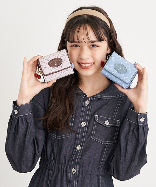 pom ponette junior(ポンポネットジュニア)の「モノグラム柄ミニ財布(財布・キッズ・ブラウン/ブルー・FREE)」の17枚目の写真