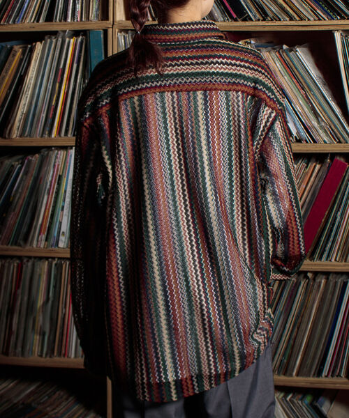 GLOSTER（グロスター）の「【GLOSTER/グロスター】バルファレース レースシャツ オープンカラー メッシュニット（シャツ/ブラウス・メンズ・ブラック/ベージュ系その他/ブルー系その他/パープル系その他・S/M/L）」の20枚目の写真