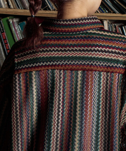 GLOSTER（グロスター）の「【GLOSTER/グロスター】バルファレース レースシャツ オープンカラー メッシュニット（シャツ/ブラウス・メンズ・ブラック/ベージュ系その他/ブルー系その他/パープル系その他・S/M/L）」の19枚目の写真