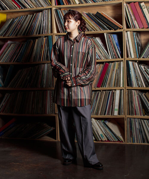 GLOSTER（グロスター）の「【GLOSTER/グロスター】バルファレース レースシャツ オープンカラー メッシュニット（シャツ/ブラウス・メンズ・ブラック/ベージュ系その他/ブルー系その他/パープル系その他・S/M/L）」の18枚目の写真