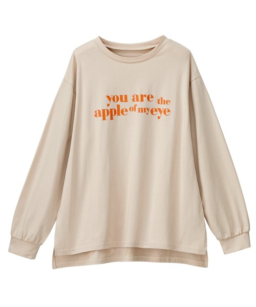 GeeRA(ジーラ)の「ロゴプリントTシャツ(Tシャツ/カットソー・レディース・ベージュ/ホワイト×ブルー・MEDIUM/X-LARGE/LARGE)」の9枚目の写真