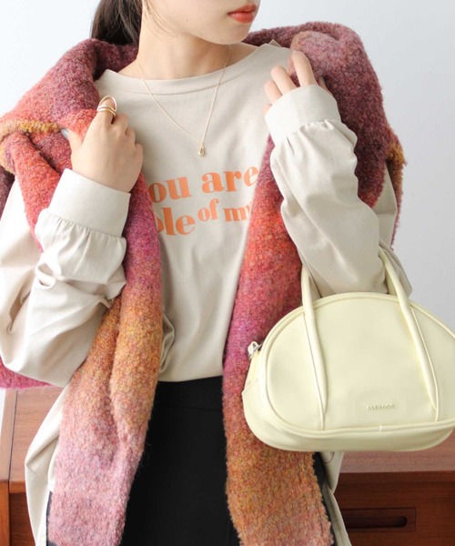 GeeRA(ジーラ)の「ロゴプリントTシャツ(Tシャツ/カットソー・レディース・ベージュ/ホワイト×ブルー・MEDIUM/X-LARGE/LARGE)」の19枚目の写真