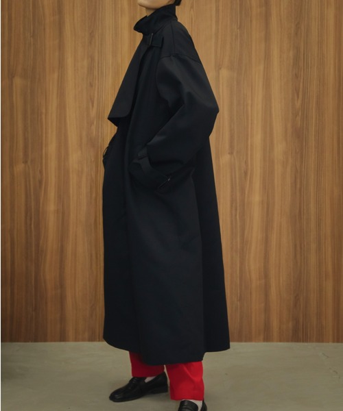 VACANCY（ヴァカンシー）の「フラップスタンドネックトレンチコート（トレンチコート・レディース・ブラック/ベージュ・FREE）」の14枚目の写真