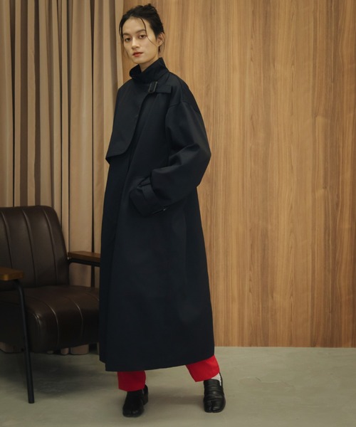 VACANCY（ヴァカンシー）の「フラップスタンドネックトレンチコート（トレンチコート・レディース・ブラック/ベージュ・FREE）」の19枚目の写真
