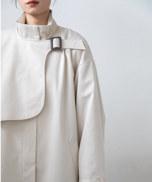 VACANCY（ヴァカンシー）の「フラップスタンドネックトレンチコート（トレンチコート・レディース・ブラック/ベージュ・FREE）」の11枚目の写真