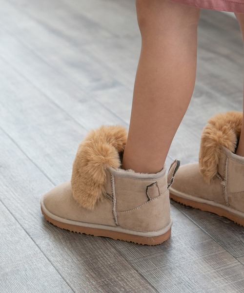 セール】撥水 アニマルモチーフ キッズムートンブーツ（ブーツ