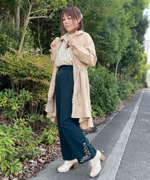 axes femme | レースデザインモッズコート(モッズコート)