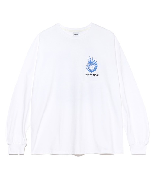 MAHAGRID(マハグリッド)の「『mahagrid/マハグリッド』AMMONITE LS TEE/アンモナイトデザイン 長袖Tシャツ(Tシャツ/カットソー・レディース・ホワイト/ブルー・M/L)」の13枚目の写真