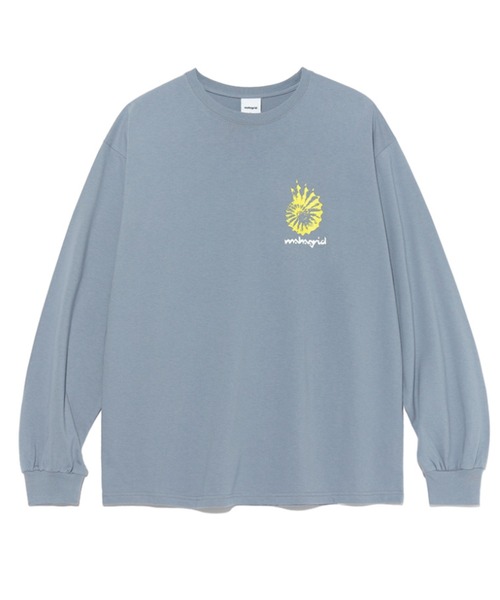 MAHAGRID(マハグリッド)の「『mahagrid/マハグリッド』AMMONITE LS TEE/アンモナイトデザイン 長袖Tシャツ(Tシャツ/カットソー・レディース・ホワイト/ブルー・M/L)」の3枚目の写真