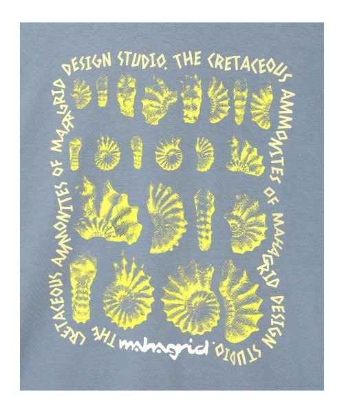 MAHAGRID(マハグリッド)の「『mahagrid/マハグリッド』AMMONITE LS TEE/アンモナイトデザイン 長袖Tシャツ(Tシャツ/カットソー・レディース・ホワイト/ブルー・M/L)」の10枚目の写真