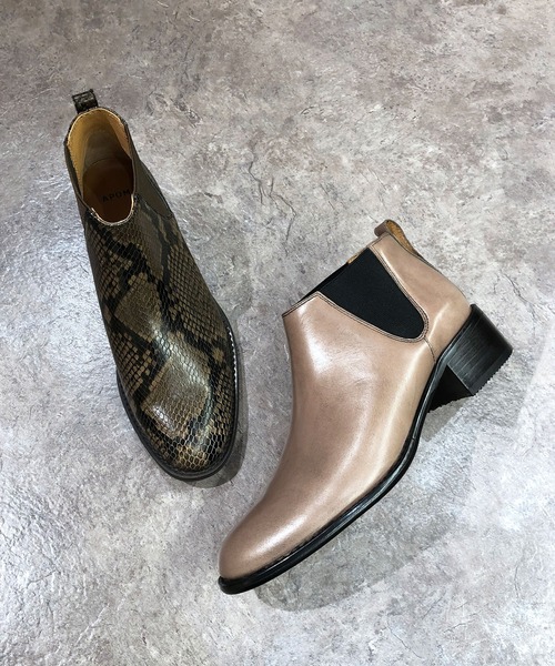 APOM（アポム）の「《APOM》本革サイドゴアショートブーツ（ブーツ