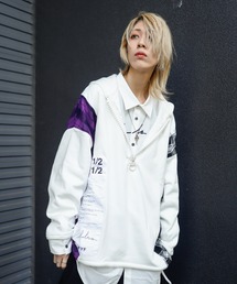 AFYFSIDE CHECK PARKA/ビッグシルエット サイドチェックパーカー