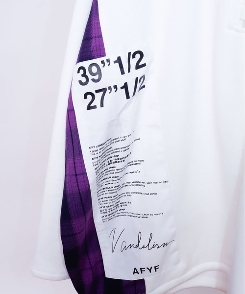 rovtski（ロフトスキー）の「AFYFSIDE CHECK PARKA/ビッグシルエット サイドチェックパーカー（パーカー・メンズ・ブラック系その他/ホワイト系その他2/ブラック系その他2/ホワイト系その他/ブラック系その他3/ホワイト系その他4/ブラック系その他4/ホワイト系その他3/ホワイト系その他6/ホワイト系その他5/サックスブルー/ブラック系その他5・FREE）」の21枚目の写真