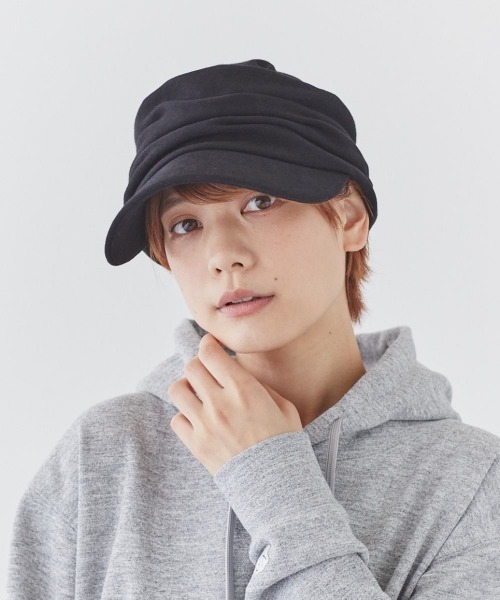 milsa（ミルサ）の「milsa ドレープキャップ（キャップ・レディース・ブラック/ベージュ/ネイビー/グレー・58cm/62cm）」の13枚目の写真
