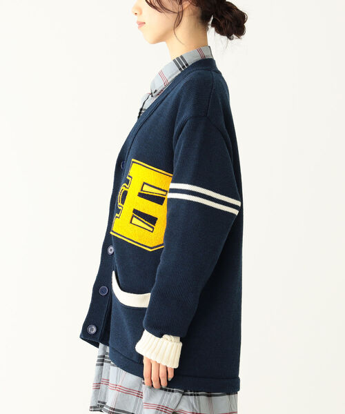 WHITESVILLE × BEAMS BOY / 別注 レタード カーディガン