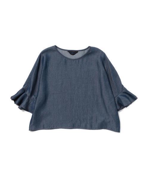 sabena（サベナ）の「Sabena / テンセルデニム フレアプルオーバー（シャツ/ブラウス・レディース・ブルー・ONE SIZE）」の5枚目の写真