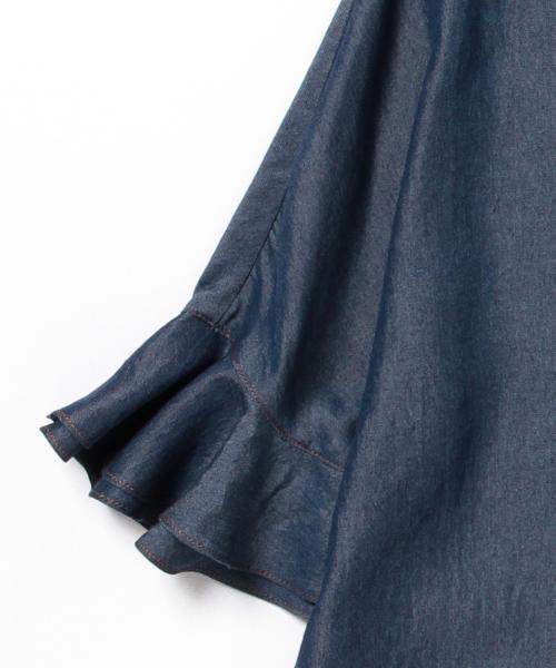 sabena（サベナ）の「Sabena / テンセルデニム フレアプルオーバー（シャツ/ブラウス・レディース・ブルー・ONE SIZE）」の6枚目の写真
