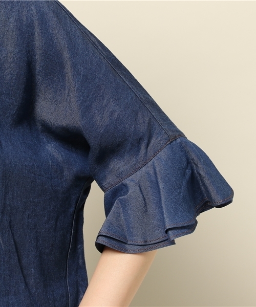 sabena（サベナ）の「Sabena / テンセルデニム フレアプルオーバー（シャツ/ブラウス・レディース・ブルー・ONE SIZE）」の9枚目の写真