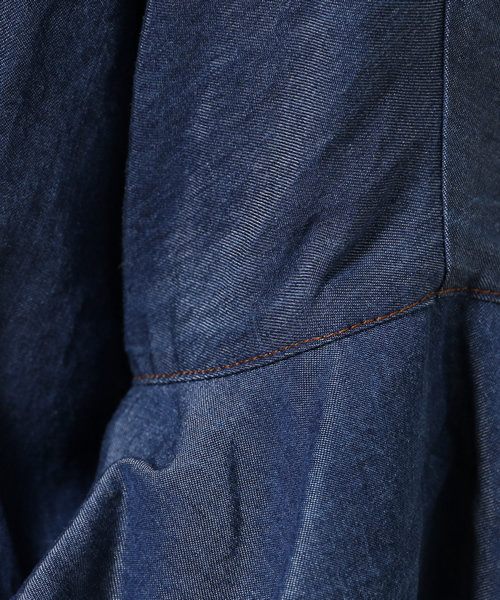 sabena（サベナ）の「Sabena / テンセルデニム フレアプルオーバー（シャツ/ブラウス・レディース・ブルー・ONE SIZE）」の2枚目の写真