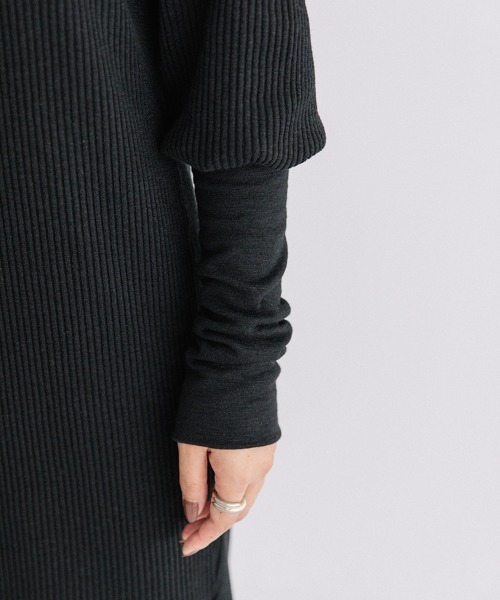 Flugge(フラッジー)の「back open knit OP/バックオープンニットワンピース(ワンピース・レディース・ブラウン系/ブラック・FREE)」の10枚目の写真