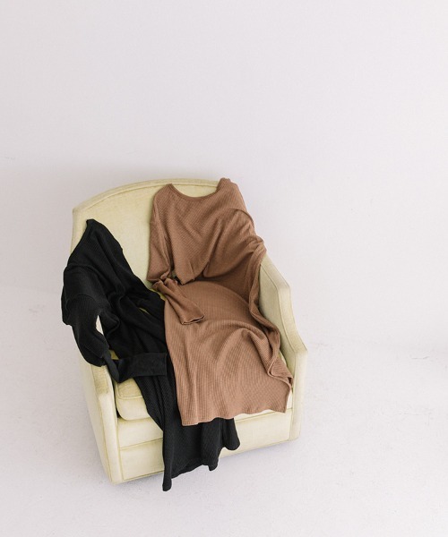 Flugge(フラッジー)の「back open knit OP/バックオープンニットワンピース(ワンピース・レディース・ブラウン系/ブラック・FREE)」の13枚目の写真