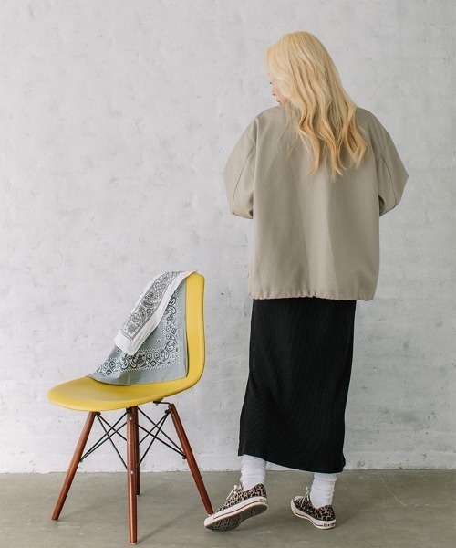 back open knit OP/バックオープンニットワンピース（ワンピース