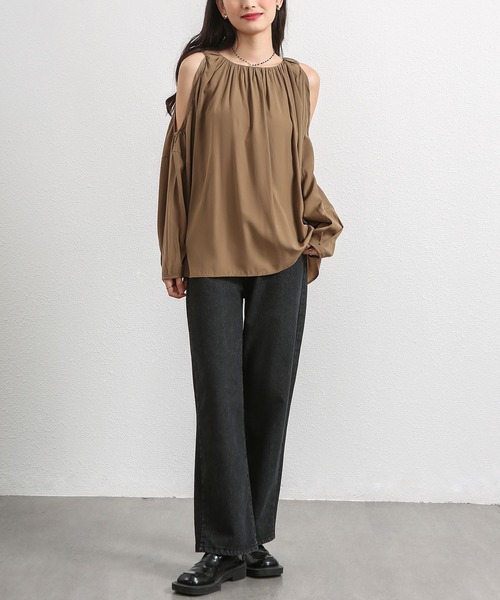MAISON DE THERESE(メゾン ド テレーズ)の「デザインブラウス(シャツ/ブラウス・レディース・ブラウン/ブラック・M)」の5枚目の写真