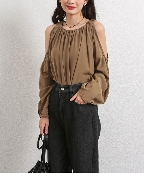 MAISON DE THERESE(メゾン ド テレーズ)の「デザインブラウス(シャツ/ブラウス・レディース・ブラウン/ブラック・M)」の6枚目の写真