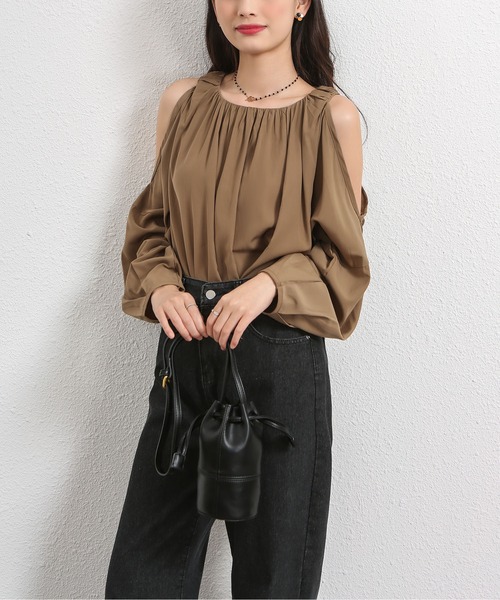 MAISON DE THERESE(メゾン ド テレーズ)の「デザインブラウス(シャツ/ブラウス・レディース・ブラウン/ブラック・M)」の7枚目の写真