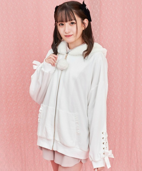 Secret Honey（シークレットハニー）の「うさ耳パーカー（パーカー・レディース・ブラック/オフホワイト/ピンク・FREE）」の16枚目の写真