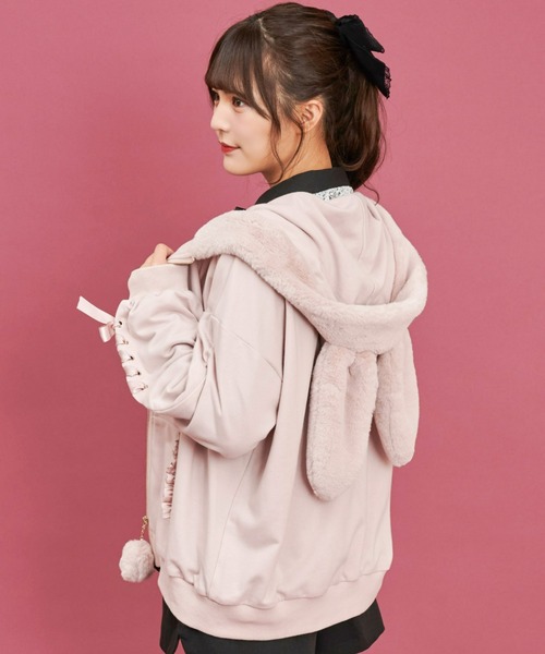 Secret Honey（シークレットハニー）の「うさ耳パーカー（パーカー・レディース・ブラック/オフホワイト/ピンク・FREE）」の20枚目の写真