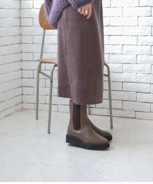 Piedi Nudi（ピエディヌーディ）の「ベーシック サイドゴアブーツ（チェルシーブーツ）（ブーツ・レディース・ブラウン/ブラック・S/L/M）」の21枚目の写真