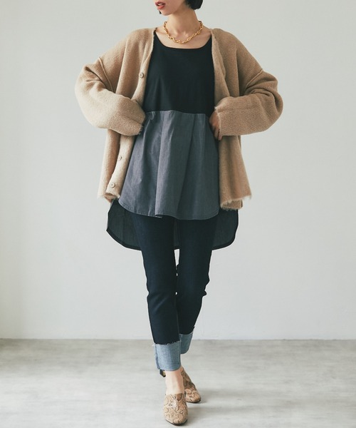 each（イーチ）の「布帛切り替えタンクトップ（タンクトップ・レディース・ホワイト/グレー/ブラック・FREE）」の15枚目の写真