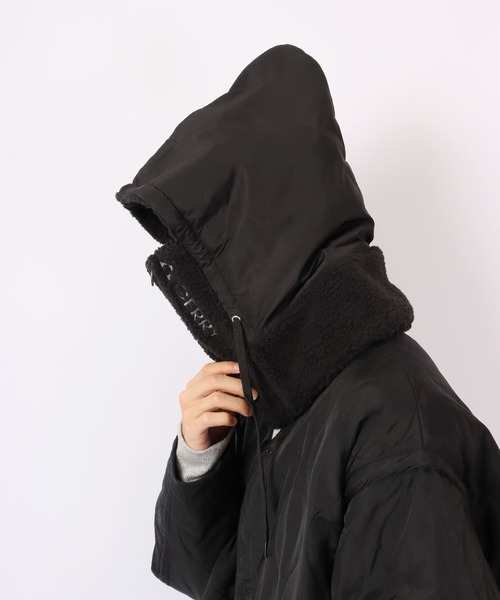 GERRY（ジェリー）の「GERRY ジェリー バラクラバ フードウォーマー フード ネックウォーマー 裏地 ボア フリース 異素材 コンビ（ネックウォーマー/スヌード・メンズ・ホワイト/カーキ/ブラック/ブラック系その他・FREE）」の13枚目の写真