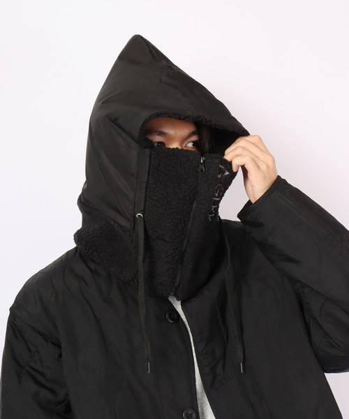 GERRY（ジェリー）の「GERRY ジェリー バラクラバ フードウォーマー フード ネックウォーマー 裏地 ボア フリース 異素材 コンビ（ネックウォーマー/スヌード・メンズ・ホワイト/カーキ/ブラック/ブラック系その他・FREE）」の8枚目の写真