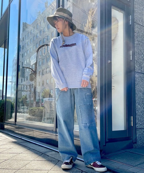 OLD BETTY'S（オールドベティーズ）の「Cadillac Print Crew Neck Sweat（スウェット・レディース・ナチュラル/杢グレー/グリーン/ブラック・FREE）」の2枚目の写真