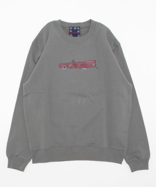 OLD BETTY'S（オールドベティーズ）の「Cadillac Print Crew Neck Sweat（スウェット・レディース・ナチュラル/杢グレー/グリーン/ブラック・FREE）」の7枚目の写真