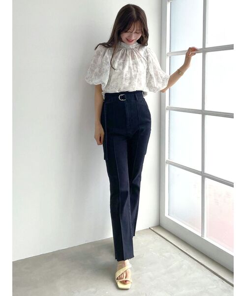 MERCURYDUO（マーキュリーデュオ）の「トワルドジュイ2WAYリボンブラウス（シャツ/ブラウス・レディース・ブルー/ベージュ/パープル・FREE）」の12枚目の写真