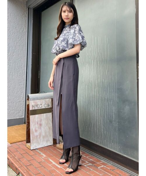 MERCURYDUO（マーキュリーデュオ）の「トワルドジュイ2WAYリボンブラウス（シャツ/ブラウス・レディース・ブルー/ベージュ/パープル・FREE）」の15枚目の写真