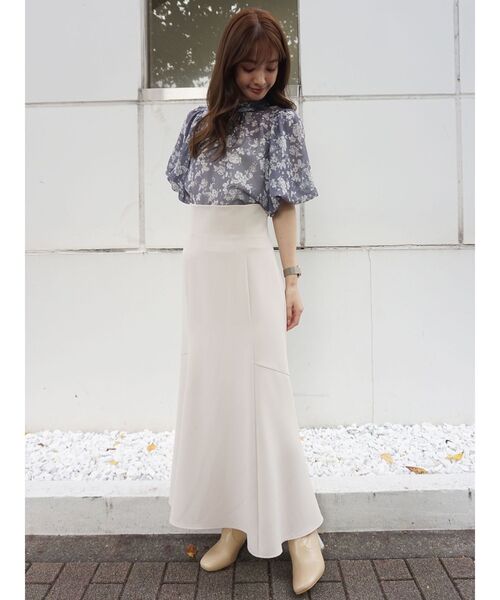 MERCURYDUO（マーキュリーデュオ）の「トワルドジュイ2WAYリボンブラウス（シャツ/ブラウス・レディース・ブルー/ベージュ/パープル・FREE）」の22枚目の写真