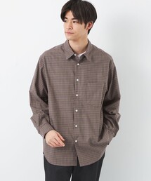 green label relaxing | THIN ビエラ チェック柄 レギュラーカラー 長袖 シャツ(シャツ/ブラウス)