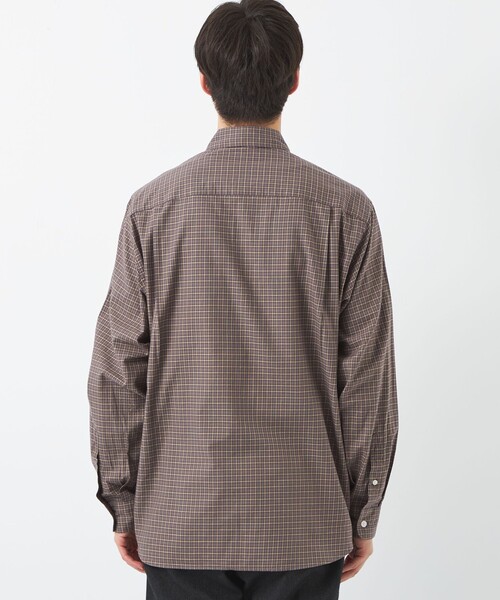 green label relaxing(グリーンレーベルリラクシング)の「THIN ビエラ チェック柄 レギュラーカラー 長袖 シャツ(シャツ/ブラウス・メンズ・グレー/オリーブ/コバルトブルー・S/M/L/XL)」の6枚目の写真