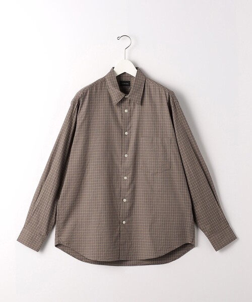green label relaxing(グリーンレーベルリラクシング)の「THIN ビエラ チェック柄 レギュラーカラー 長袖 シャツ(シャツ/ブラウス・メンズ・グレー/オリーブ/コバルトブルー・S/M/L/XL)」の7枚目の写真